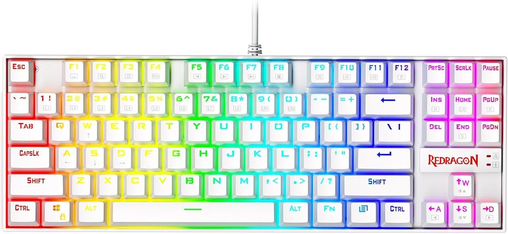 Redragon K552P TKL Mechanical Gaming Keyboard RGB – 18 Backlight Modes